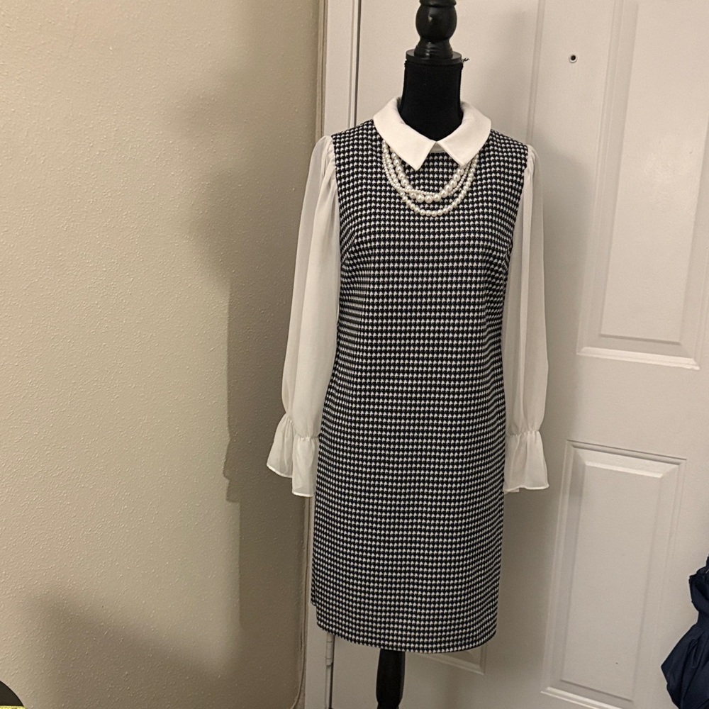 Shelby & Palmer Black and White Houndstooth Dress